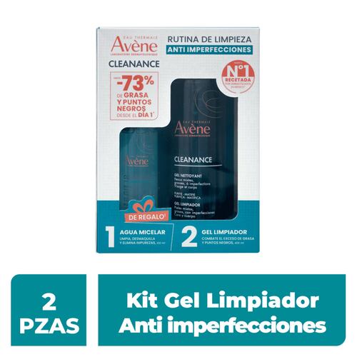 Kit Avene Cleanance Gel 400ml + Cleanance Loción Micelar 100ml