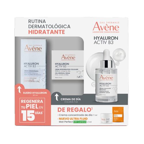Kit Antiedad: Hyaluron Suero 30ml + Mini Hyaluron Crema de Día 7ml + Sachet Ultra Fluid 2ml