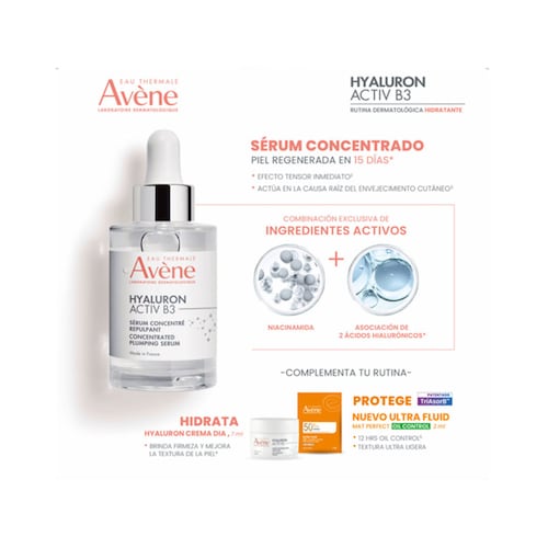Kit Antiedad: Hyaluron Suero 30ml + Mini Hyaluron Crema de Día 7ml + Sachet Ultra Fluid 2ml