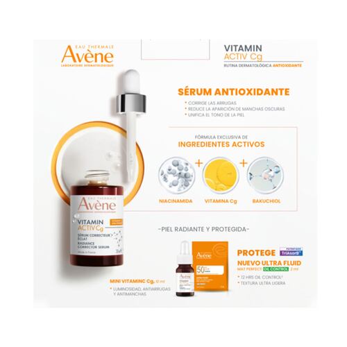 Kit Antiedad: Vitamin Activ Cg Suero 30ml + Mini Suero Vitamin Cg 2ml + Sachet Ultra Fluid 2ml