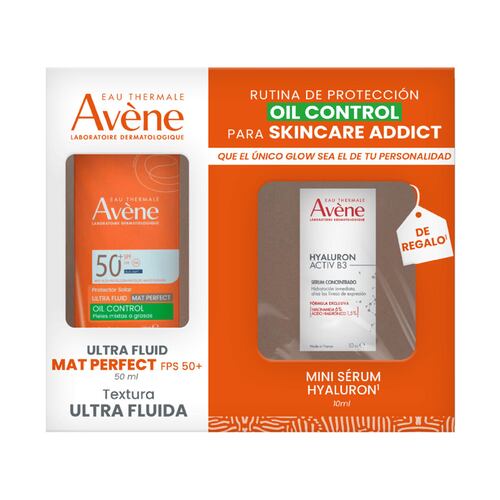 Avène Kit Protector Solar Ultra Fluid Oil Control Mat Perfect 50ml + Hyaluron Activ B3 Sérum Redensificante 10ml