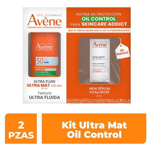 Avène Kit Protector Solar Ultra Fluid Oil Control Ultra Mat 50ml + Hyaluron Activ B3 Sérum Redensificante 10ml
