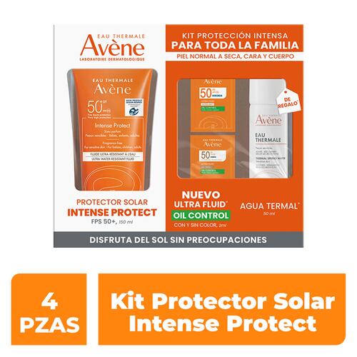 Avène Kit Protector Solar Intense Protect 150ml + Agua Termal 50ml + Ultra Fluid Ultra Mat 2ml + Ultra Fluid Mat Perfect 2ml