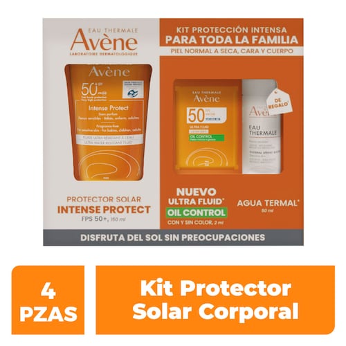 Avene Kit Protector Solar Intense Protect FPS50+  150ml + Agua Termal 50ml