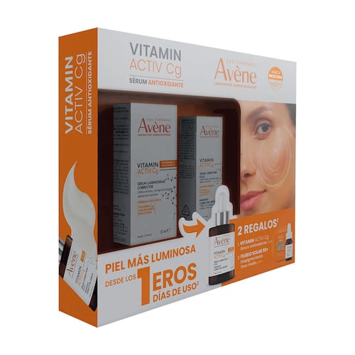 Avene Kit Vitamin Activ Cg Sérum Antioxidante 30ml + Mini Vitamin Activ Cg Sérum 10ml + Fluido Despigmentante Tono Medio 2ml