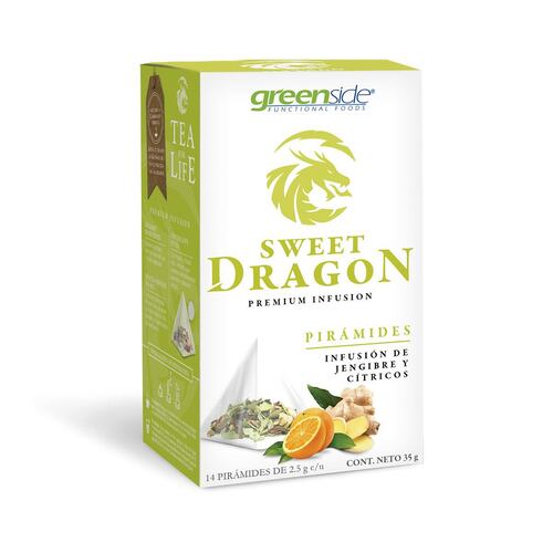 Sweet Dragón infusión de jengibre y citricos  14 Pirámides Greenside