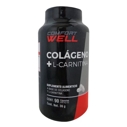 Suplemento de Colágeno + L Carnitina 90 Cápsulas Comfort Well