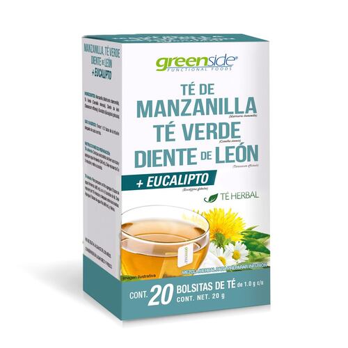 3x4 Manzanilla, Te verde, Diente de León y Eucalipto20 Bol