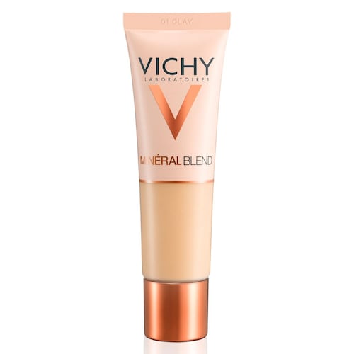Base de Maquillaje Fluida Hidratante, Vichy Mineralblend Tono 01 Clay