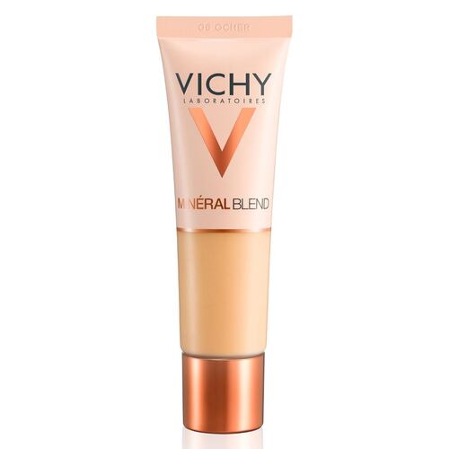 Base de Maquillaje Fluida Hidratante, Vichy Mineralblend Tono 06 Ocher