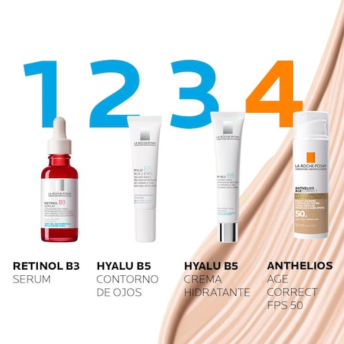 Protector Solar Facial La Roche Posay Anthelios Age Correct con Color Antiarrugas FPS50+ 50ml