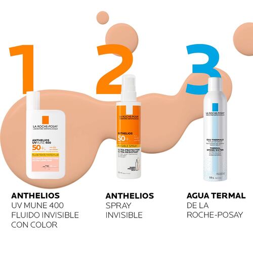Protector Solar Facial La Roche Posay Anthelios UVMUNE Fluido Invisible con Color para Todo Tipo de Piel FPS50+ 50ml