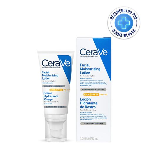 Loción Facial Cerave Hidratante FPS 30 Piel Seca 52ml