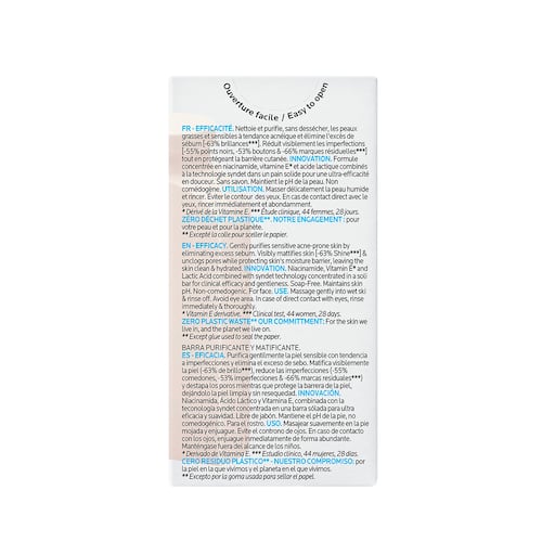 La Roche Posay Effaclar Dermatologic Foaming Bar 65g