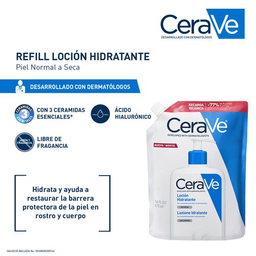 CeraVe Refill Loción Hidratante 16oz | Piel Normal a Seca