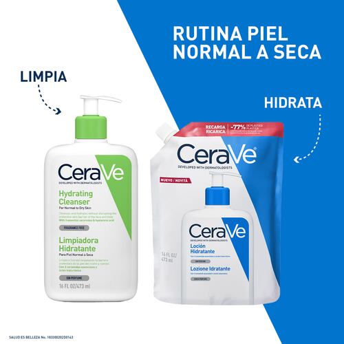 CeraVe Refill Loción Hidratante 16oz | Piel Normal a Seca