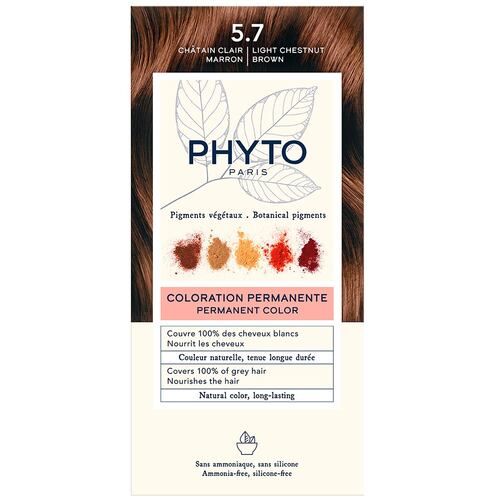 Tinte para Cabello Phyto Color # 5.7 Light Chestnut Brown