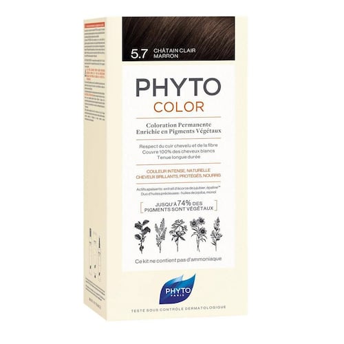 Tinte para Cabello Phyto Color # 5.7 Light Chestnut Brown