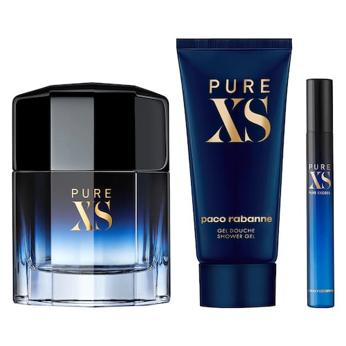 Paco Rabanne Pure XS Set Para Caballero Perfume EDT 100ML + Body Lotion 100ML + Perfume de Bolsillo 10ML