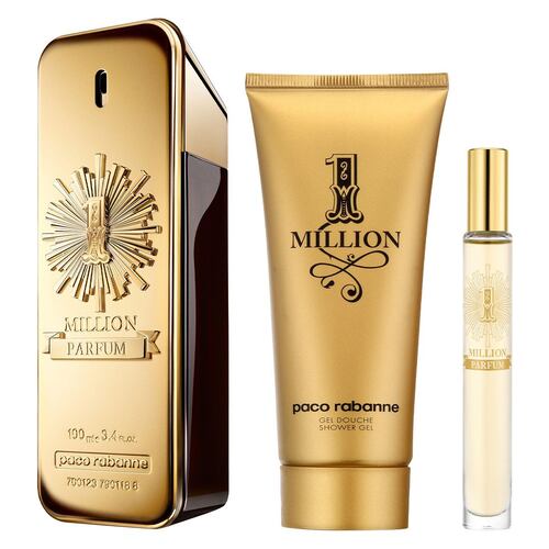 Paco Rabanne One Million Parfum Set Para Caballero Perfume EDP 100ML + Shower Gel 100ML + Perfume de Bolsillo 10ML
