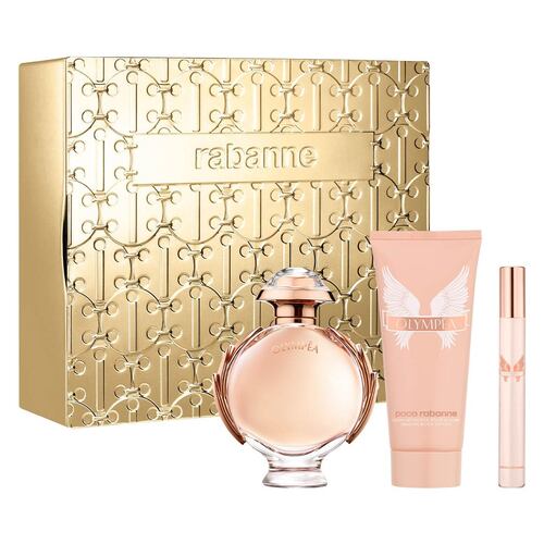 Set para Mujer Rabanne Olympea EDP 80ml + Body Lotion 100ml + EDP 10ml