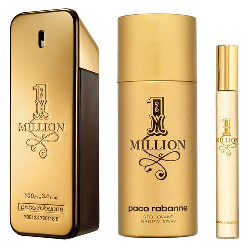 Set para Hombre Rabanne One Million EDT 100ml + Desodorante 150ml + EDT 10ml