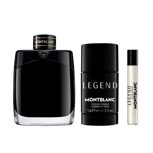 Set Fragancia para Hombre Montblanc Legend EDP 100 ml + EDP 7.5 ml + Desodorante en Barra 7.5g
