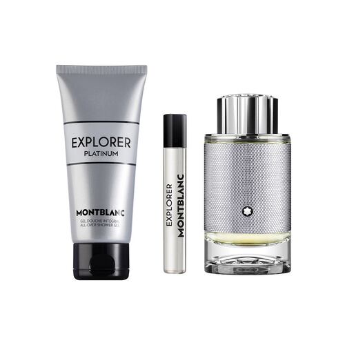 Estuche para Hombre Montblanc Explorer Platinum 100ml + 7 .5ml + Shower Gel 100ml