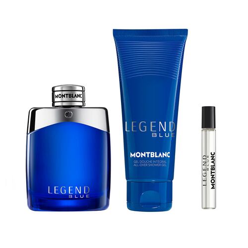 Estuche para Hombre Montblanc Legend Blue EDP  100ml + EDP 7.5ml + Gel de Baño 100ml