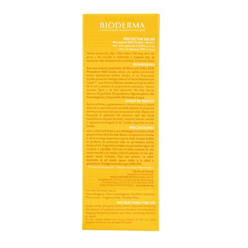 Bioderma Photoderm Max Crema Protector Solar SPF50+ Tono Neutro para piel seca, 40 ml