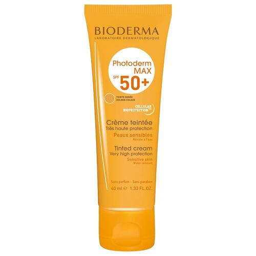 Bioderma Photoderm Max Crema Protector Solar SPF50+ Tono Dorado para piel seca, 40 ml