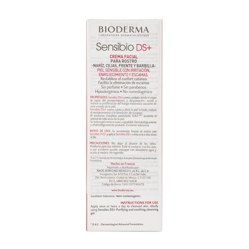 Bioderma Sensibio DS + Crema Purificante para Pieles Sensibles con Rojeces y Escamas, 40 ml