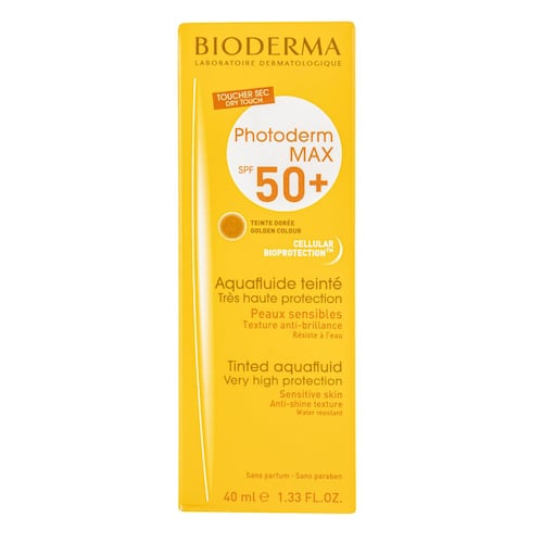 Bioderma Photoderm Max Aquafluido Protector Solar Tono Dorado SPF50+ piel normal a mixta, 40 ml