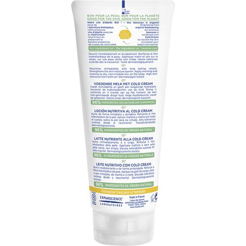 Mustela Loción Corporal Nutritiva Cold Cream para bebés y niños con Piel Seca 200ml