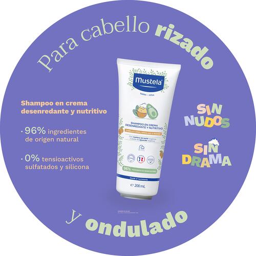 Mustela Shampoo En Crema Desenredante y Nutritivo 200 ml