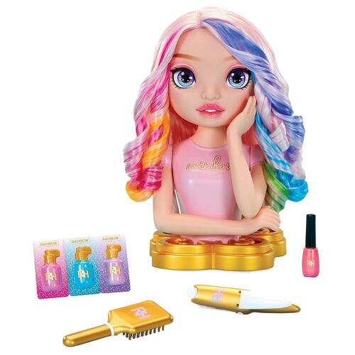 Set 4 en 1 Cabezal de Estilo 33 cm Rainbow High Styling