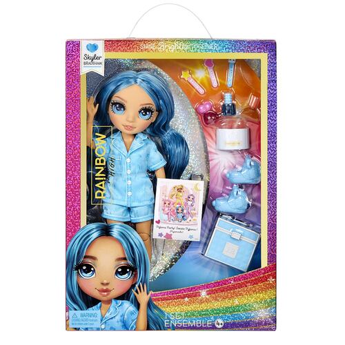 Muñeca Rainbow High Skyler Fiesta en Pijama Azul