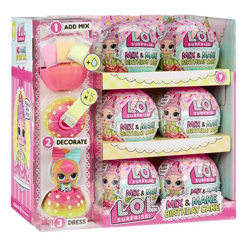 Figura LOL Surprise Mix and Make Birthday Cake Coleccionables