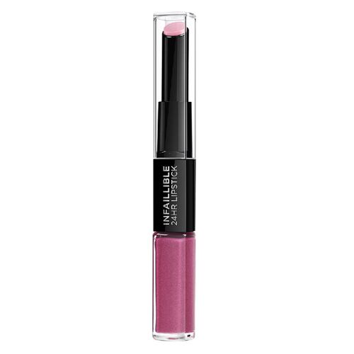 Labial Líquido Infallible X3 L'Oréal Paris, Tono 121 Flawles Fucshia