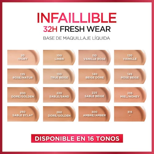 Base de Maquillaje Infallible 32H Freshwear 145 Beigerose Ros