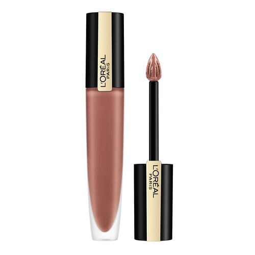 Labial Líquido Rouge Signature Metallics L'Oréal París Tono 201 I Stupefy