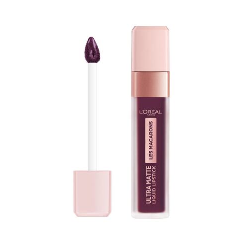 Labial liquido mate, Infallible Les Macarons L'Oréal Paris, Tono 830 Blackurrant Crush