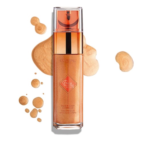 Iluminador Líquido Dorado Glitter Body Pump L'Oréal París