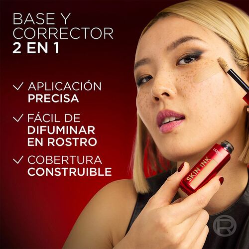 L'Oreal Base de Maquillaje Infallible Skin Ink Light Warm 100 Us