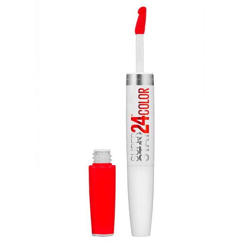 Labial Líquido Maybelline New York Super Stay 24 Color Steady Red 2.3ml