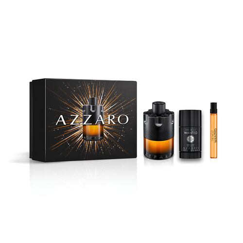 Estuche Fragancia Azzaro The Most Wanted Parfum  100 Ml + Desodorante 77 + 10Ml para Caballero