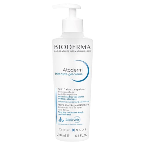 Bioderma Atoderm Intensive Gel Crema Humecta Profundamente por 24 hrs, Sensación Ultra Ligera y Fresca, para piel seca a atópica, 200 ml