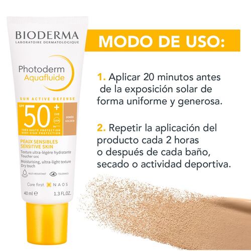 Photoderm Aquafluido SPF50+ Tono Dorado 40ml