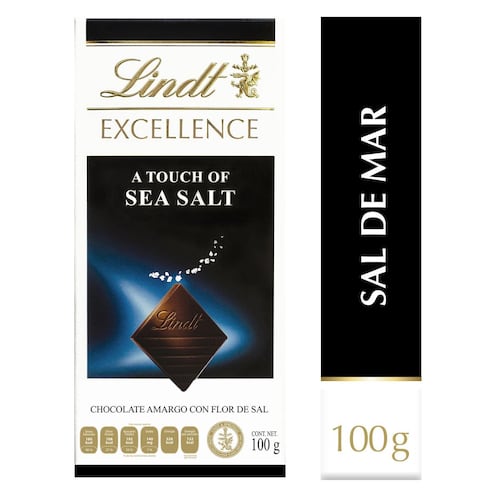 Barra de Chocolate Negro con un toque de sal Lindt Excellence 100 g
