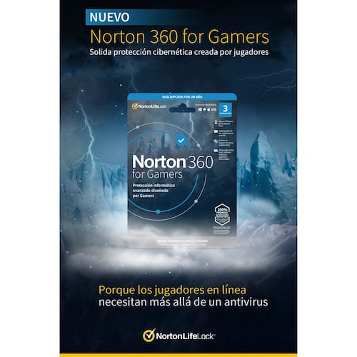 Norton 360 for Gamers Total Security 3 Dispositivos 1 Año